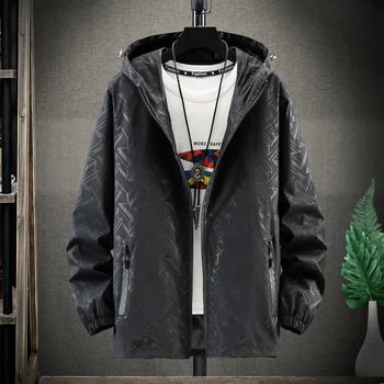 10XL 9XL 8XL 7XL 6XL Plus Size Férfi Kabátok dzsekik 2020 Új Streetwear Vintage Kapucnis Széldzseki Bomber Dzsekik Nyomtatás