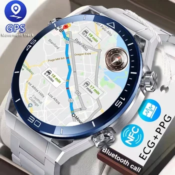 2023 Új NFC EKG+PPG Bluetooth Hívás Smartwatch GPS Tracker Mozgás Karkötő Fitness Huawei Órák Végső Intelligens Karóra Férfi