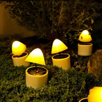 6db LED Solar Gomba Fények Vízálló Kültéri Táj Tündér String Lámpa Kert, Gyep, Udvar Kerti Dekoráció