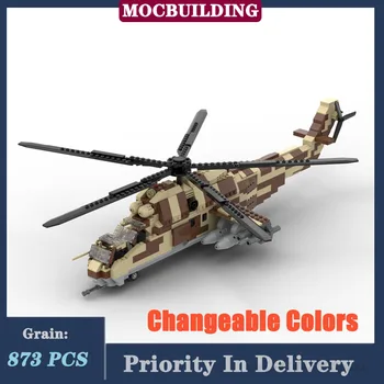 City Mi-24-Es Helikopter Modell építőkocka Közgyűlés szállító Repülő Fiú Gyűjtemény Sorozat Gyermekek Játék Ajándékok