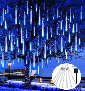 Kültéri LED Meteorzápor Fény Hulló Eső Csepp Tündér String Garland Vízálló Karácsonyi Party Kert, Ünnepi Dekoráció