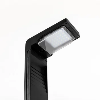 Modern Kerti Táj Világítás Napelemes Kerti Lámpa 2W LED Spot Lámpa Fekete Kültéri Téglalap alakú Napelemes Kerti Lámpa Táj