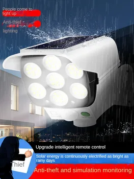 Napelemes Lámpa Mozgásérzékelő Biztonsági hatóanyag nélküli Kamera Vezeték nélküli Kültéri Árvíz Fény IP65 Vízálló Lámpa 3 Mód Az Otthon Kert
