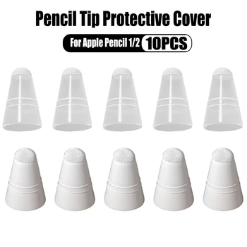 10DB Ceruza Tippek Cover az Apple Ceruza 1st/2nd Gen Stylus Toll Nib Protector Rajz Írás a csúszásgátló Szilikon