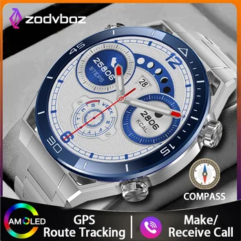 2023 Sport GPS Intelligens Karóra Férfiaknak 1,5 Hüvelykes HD Nagy Kijelző Hi-Fi Hang Hív NFC Karóra Iránytű, IP68 Vízálló EKG Smartwatch