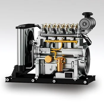 2023 új dízelmotor modell fém szerelvény lehet kezdeni mini motor, mechanikus szerelési játék