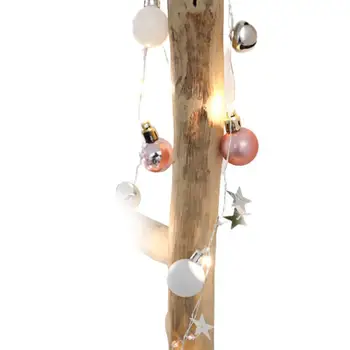 2M karácsonyfa String Lámpák Led-es Golyó Pedig a Bell Fények String fenyőtoboz Tűk Réz Drót tündérfény Harangok Koszorú Dekoráció