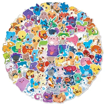 50/100 Pokemon Matricák Gördeszka Matrica Gyerekeknek Laptop Aranyos Anime Gyermekek Csomag Vízálló Vicces Bőrönd Klasszikus