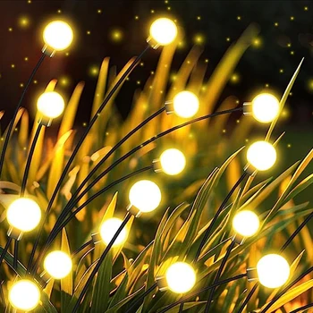 6 LED-es Napelemes Firefly Lámpák Kültéri Vízálló Kert Kerti Fény Táj Világítás Dekoráció Napfény Ünnep a Karácsony Lámpa