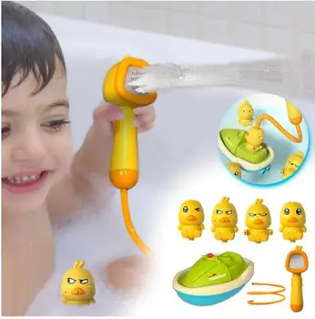 A gyermekek Fürdőszoba Zuhany Spray-Elektromos zuhanyfej Sprinkler Baba Fürdő Játékok Karácsonyi Ajándék apróságot Összecsukható Szőnyeg