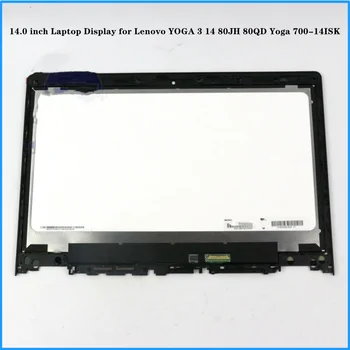 a Lenovo YOGA 3 14 80JH 80QD Jóga 700-14ISK 14.0 hüvelykes Laptop Kijelző LCD érintőképernyő Digitalizáló Közgyűlés FHD 1920x1080