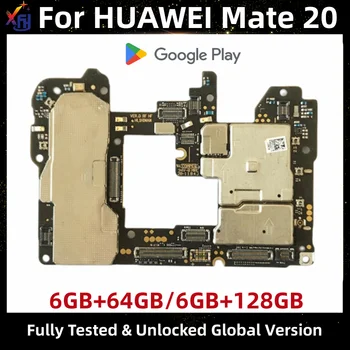 Alaplapok HUAWEI Mate 20, Magas Minőségű Fő Áramköri lap , Nyitott Logikai kártya, 64 GB, 128 GB, Globális Verzió