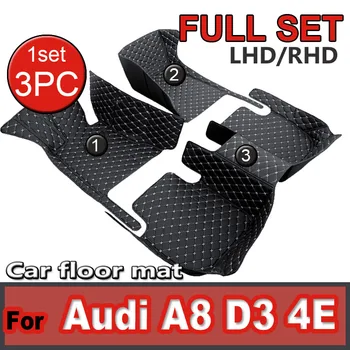 Autó Szőnyeg Audi A8 D3 4E 2006~2010 Szőnyeg Luxus Bőr Szőnyeg Szőnyeg Tartós Belső Rész Anti Dirt Pad Autó Tartozékok