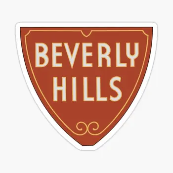 Beverly Hills-i Jel Digitális Rajz 5DB Autó Matricák Lökhárító csomagszoba Vicces Laptop Háttér Hűtőszekrény Ablak Dekorációk