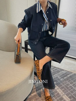 Bomber Dzseki Női Ruházat Külső 2023 Kabát Széldzseki Luxus Koreai Stílus Streetwear Y2k Vágott Blézer Túlméretes Téli Pálya