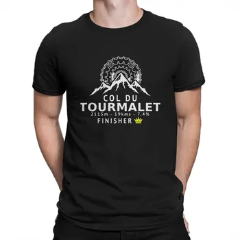 Col Du Tourmalet Finisher Férfiak TShirt Útvonal O Nyakú, Rövid Ujjú, 100% Pamut Póló Humor Magas Minőségű, Születésnapi Ajándékok