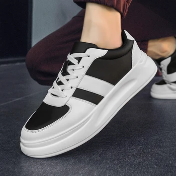 Damyuan Plus Size Trendi Cipő, Férfi Divat Bőr Alkalmi Cipő Kényelmes, csúszásmentes gyaloglást Könnyű Boka Cipő