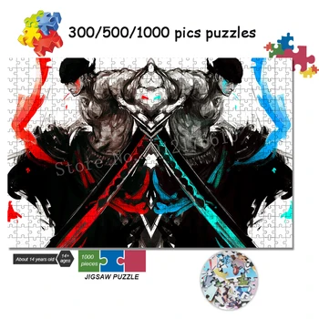 Egy Darab 300/500/1000 Darab Puzzle Roronoa Zoro Kirakós Szimmetrikus Esztétikai Tervezés Oktatási Kézműves Játék Art Dekor