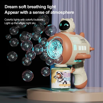 Elektromos Buborék Fegyvert A Fény Gyerekek Automatikus Buborék Gép, Szappanbuborék Fúvó Gyermekei Szabadtéri Játék Fél