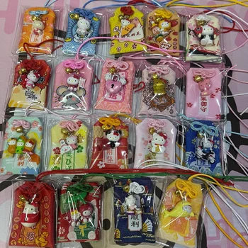 Eredeti Japán Hello Kitty Kulcstartó Sanrio Aranyos Anime Ábra Aranyos Béke Amulett Medál Kt Macska Figura Játékok Ajándék