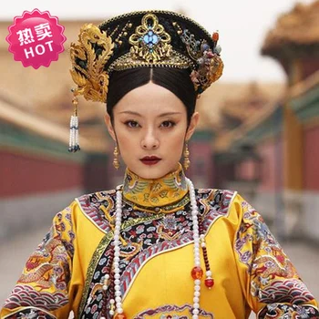 Idős korú ZhenHuan TaiHou Jelmez TV Play Legenda Zhenhuan Qing-Dinasztia Királyi Császárné Jelmez Qifu Hímzés Hanfu