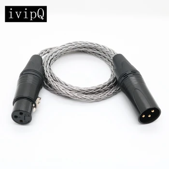 ivipQ-53 Hifi XLR Kábel Nagy Tisztaságú 8-Core Grafén XLR Férfi-Nő Audio Kábel a Mikrofon Keverő
