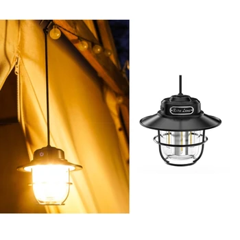 KX4B Kemping Fények Kemping Lámpás Fekete Újratölthető Sátor Lámpa ABS Anyag, Kültéri Világítás, Kültéri Túrázás Kemping