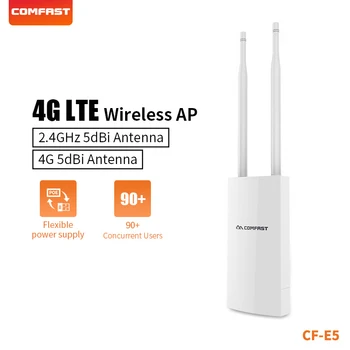 Kültéri 4G LTE Router 150Mbps Vízálló 3G/4G SIM-Kártya Router Támogatja a 32 Felhasználók POE USB Tápegység Külső WiFi Lefedettség