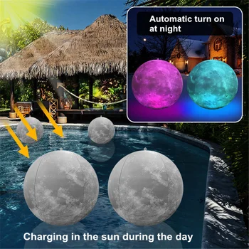 LED-es Napelemes Úszó Hold Labdát Fény Medence Világítás Vízálló az Otthoni Kerti Parti Ünnepi Dekoráció solar kültéri Lámpa