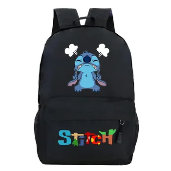 Lilo & Stitch Disney Rajzfilm Iskolatáska Gyerekeknek, Anime Játék Divat a Hátizsák Diák Aranyos Öltés Dupla válltáska Fiú Lány Ajándék