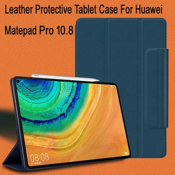 Mágneses Tablet bőr tok egyszerű kétoldalas klip Huawei Matepad Pro 10.8 Esetben Bőr Légzsák Smart Cover Ütésálló