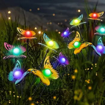 Napelemes Kerti Lámpák Napelemes Pillangó, Imbolygó Lámpák Solar Firefly Fények Vízálló Starburst Solar Kültéri Világítás, kerti Terasz