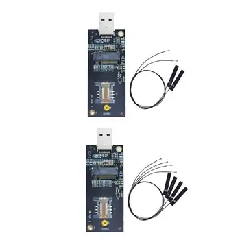 NGFF Kulcs-B USB3.0 3G/4G/5G WWAN Modul Teszt Adapter Tábla +SIM Slot Antenna, Hajóra