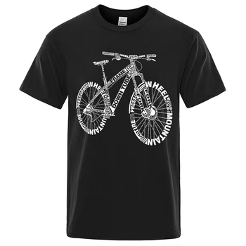 Pamut Kiváló Minőségű Férfi Ruházat Hegyi Biciklizés Csodálatos póló Divat az Utcai Ruházat Férfi póló