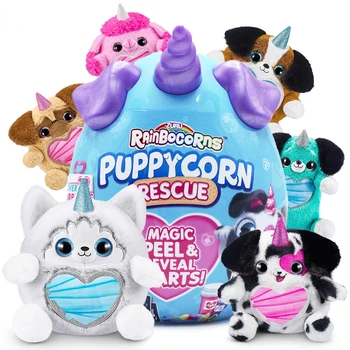 Rainbocorns Puppycorn Mentési (Husky) által ZURU, Gyűjthető Plüss ,Lány Játékok, Meglepetés Tojás, Matricák, Meglepetés ajándék