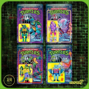 Raktáron Eredeti Super7 Teenage Mutant Ninja Turtles Reakció Ábra SLASH-RAY FILÉ 3.75 Hüvelyk Figura Gyűjtemény Modell