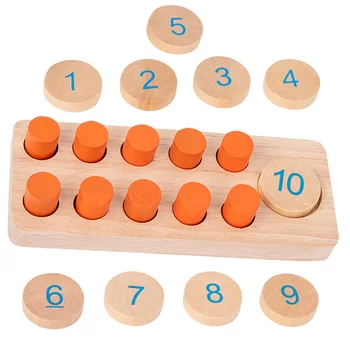 Számolja Játék Játékok Fa Peg Kisgyermekek 1-3 Tevékenység Center Matek Manipulatives Montessori Óvoda