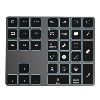 Vezeték nélküli Bluetooth-Rövidebb Keyboard for IPad Újratölthető Ultra-vékony Hordozható Háttérvilágítással