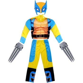 Wolverine Film Cosplay Jelmez Gyerek Fiú Szuperhős Halloween Party Jelmezes Gyerekek Szülinapi Szuper Hős Öltöztetős