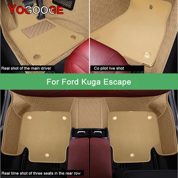 YOGOOGE Autó Szőnyeg Ford Kuga Menekülés Luxus Auto Kiegészítők Láb Szőnyeg