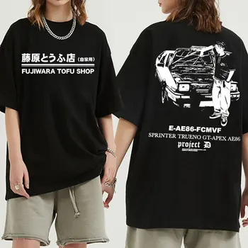 Évjárat 90-es Anime Kezdeti D Drift Autó Férfiak Nők póló Toyota 1985s ae86 ellen Fcmvf Sprinter Trueno Gt Apex Tee Fujiwara Takumi Tees