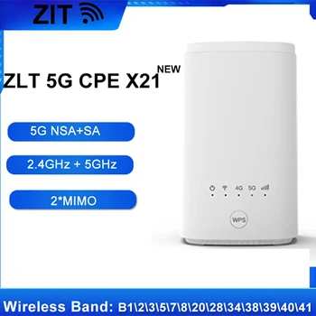 ÚJ 5G CPE ZLT X21 WIFI ROUTER Vezeték nélküli router A Sim-Kártya Dual-band Wi-Fi NSA+SA Támogatása B1.\2\3\5\7\8\20\28\34\38\39\40\41
