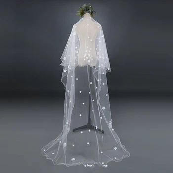 Új jövevény Egy Réteg, Esküvői fátyol, 3D Virágok Szexi Sluier bruiloft Menyasszonyi Fátyol Nélkül Comb Menyasszony esküvői kiegészítők